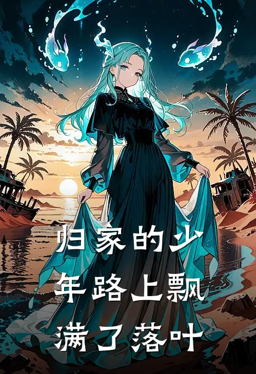 归家的少年路上飘满了落叶