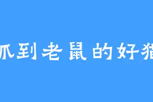 抓到老鼠的好猫