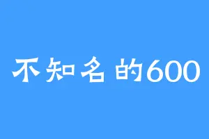 不知名的600