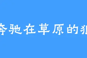 奔驰在草原的狼