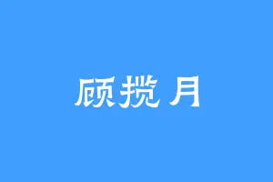 顾揽月