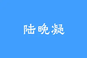 陆晚凝