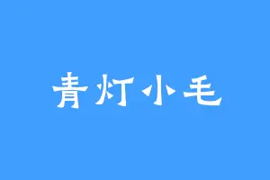 青灯小毛