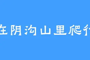 在阴沟山里爬行