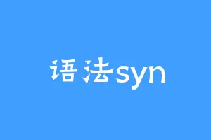 语法syn
