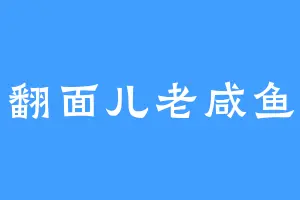 翻面儿老咸鱼
