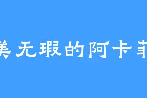 完美无瑕的阿卡菲尔