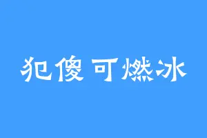 犯傻可燃冰