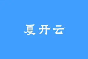 夏开云