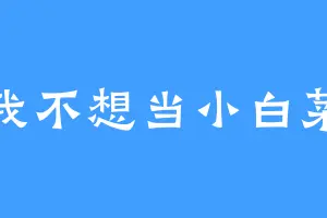 我不想当小白菜